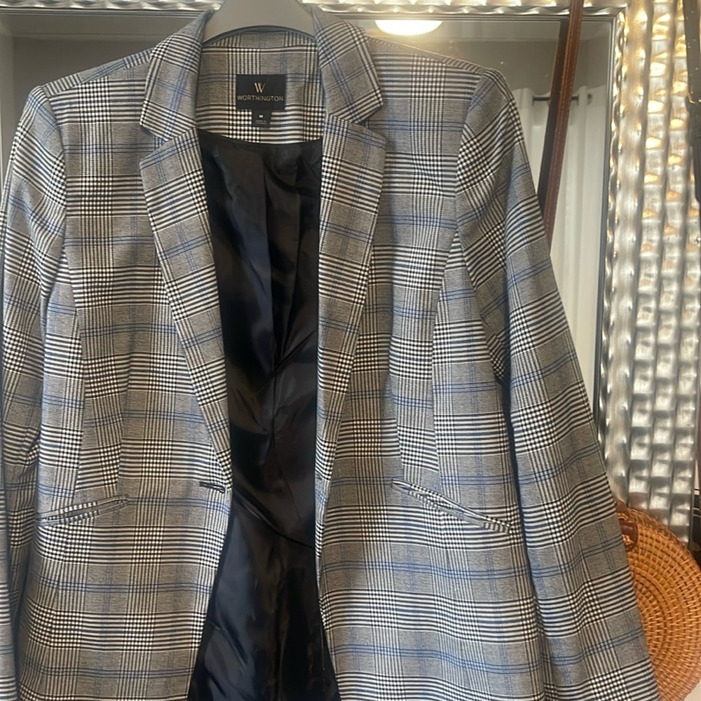 Plaid blazer - Worthington multi color
